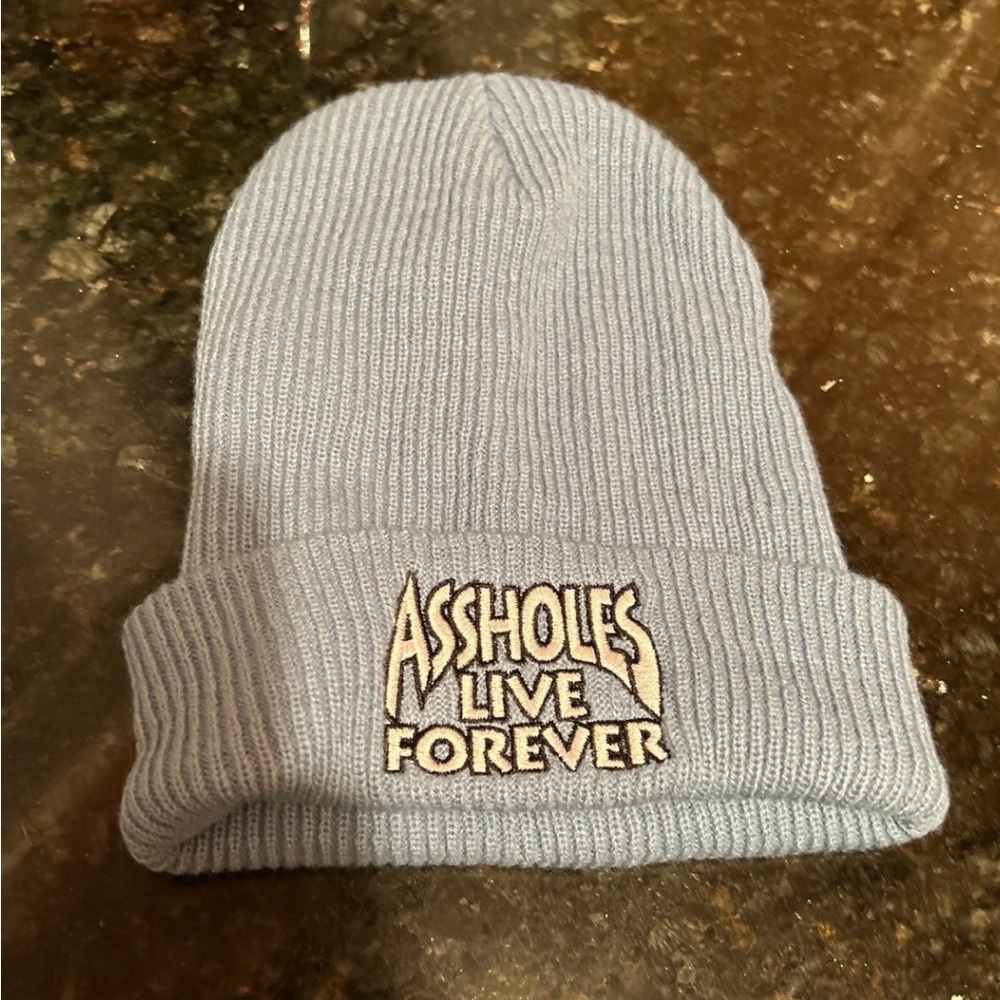 Blue Graphic Beanie